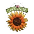 thumbnail image 1 of Metal Butterfly Sunflower Welcome Sign Outdoor Garland On Front Door, 1 of 5