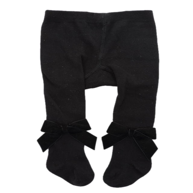 Collants Unis pour Bébés Filles, Leggings Extensibles avec Nœud