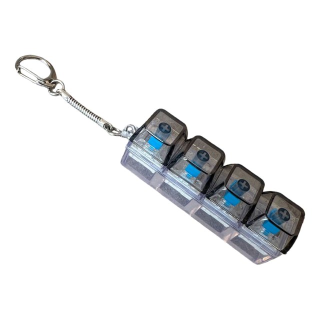 Keyboard Fidget Toy for Adults, Fidget Clicker Decompression Fidget Keychain Stress Relief Presents for Adult to Relief Stress Pass The Time, 1 Pcs, 3.0x0.78x1.0"(E)