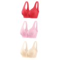 thumbnail image 4 of Timegard 3pc Wireless Bras for Women Front Closure Full Support Wide Strap Comfort Breathable Everyday Bra, 4 of 4