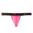 thumbnail image 1 of Penkiiy String Transparent pour Hommes g-Strings Bikini sous-Vêtements en Maille Transparente String pour Homme G Rose, 1 of 1