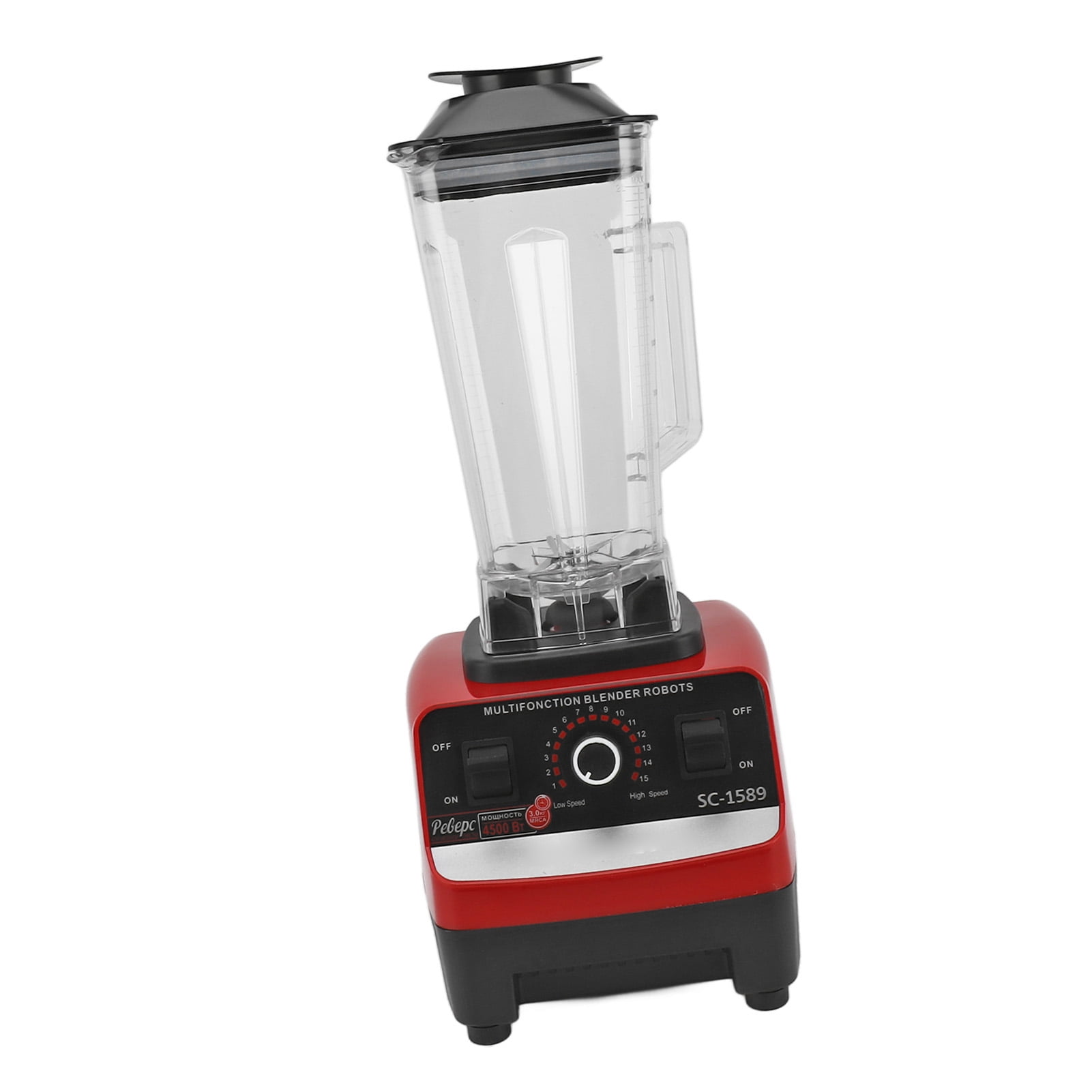 Countertop Blender, 4500W 1.8L 15 Speed 26000 to 30000RPM Smoothie Blender 6 Stainless Steel Blades Easy to Clean Professional Blender for Grinding Meat, Crushing Ice