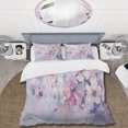 thumbnail image 2 of Designart "Purple Dreamy Flowers I" Abstract Botanicals Bedding Covert Set - Modern Purple Abstract Bed Set With 1 Sham, 2 of 6