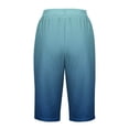 thumbnail image 4 of UPPADA Boho Shorts for Women Linen Shorts for Women Gradient Color Sweatshorts Drawstring High Waisted Short Pants Knee Length Sweatshort Pockets of Day Deals of Day Sale Clean, 4 of 5