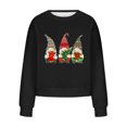 thumbnail image 4 of EGNMCR Chandail en Molleton de Noël Mode Femme Ample Imprimé de Noël Manches Col Rond Pull, 4 of 4