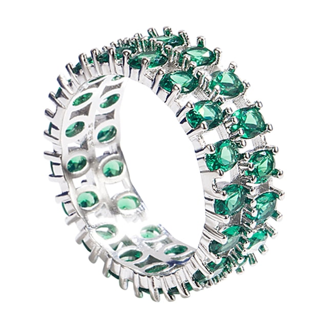 Jusqu'à 65% de Rabais Diamant Double Bague Diamant Pleine Femme Chaud Vente Incrustée de Rouge Collier Bagues Boucle d'Oreille Jewelry sur l'Autorisation
