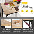 thumbnail image 3 of BestOffice Computer Desk and Office Chair Set, 39.4-Inch Modern Simple Style Home Office Writing Study Table with Metal Frame, Black, 3 of 7