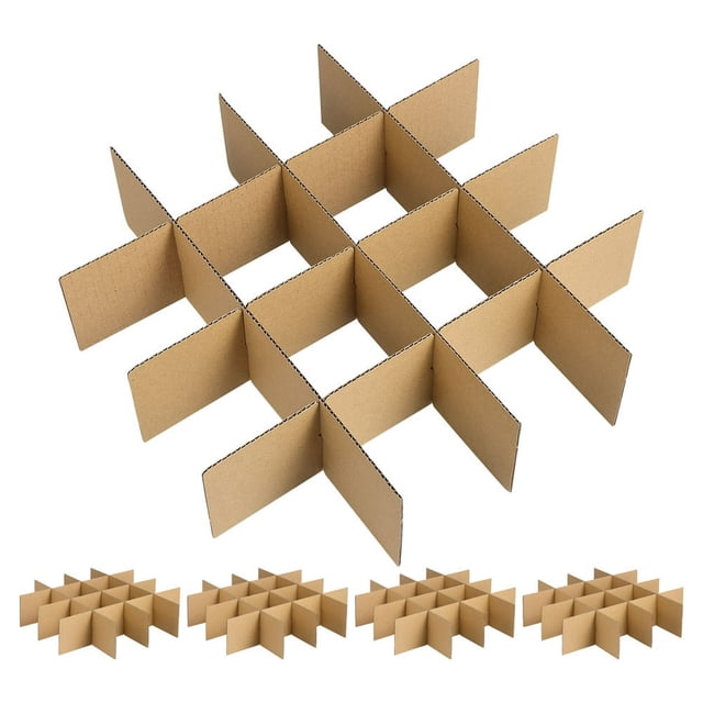 LEEYNEER Glassware Packing Box 5 Pack Shipping Box Divider Cardboard Packaging Box For Glassware Moving Box With Divider Boxes And Moving Supplies