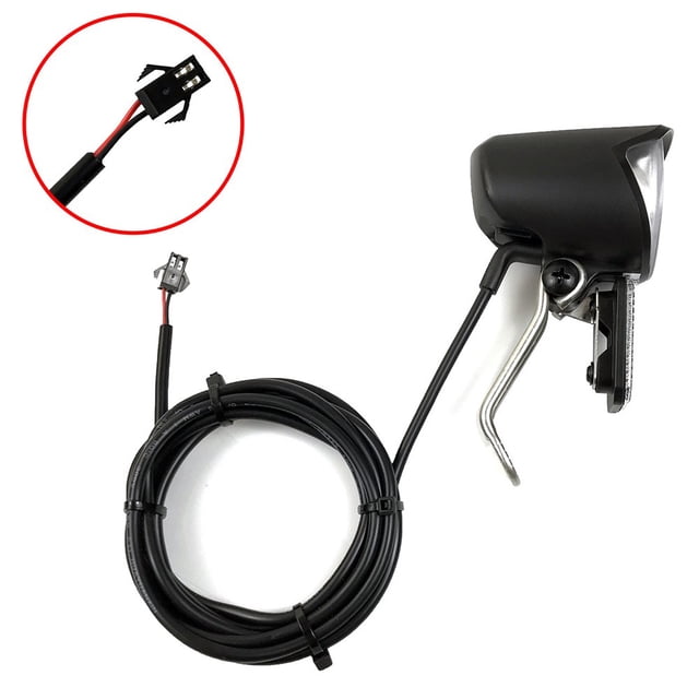 LEFU for Electric Bicycle Headlight 6-60V Front Light Spotlight for E-Bike SM ABS Construction Adjustable Brightness for General Fit for Durable Design Night Riding Safety