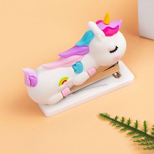 UPGRATOR 2Pcs Mini Stapler Cute for Home Office 7.0x5.6x2.9in Shape Simple Design