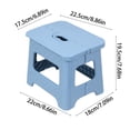 thumbnail image 3 of Folding Stool Plastic Space Saving Small Seat | Compact Lightweight Portable Step Stool for Home Office Outdoor | Multicolor | 22x18x19.5cm | Easy Fold & Storage, 3 of 6