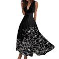 thumbnail image 1 of TJAZFJPA Robe d'Hiver Femme Femme Été Aguichant à Col en V Profond Formelle Sans Manches Longue Robe Dégradé à Fermeture Éclair Évasée Robes Robe de Maternité Rouge Robe à Volants, 1 of 4