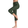 thumbnail image 4 of Womens Swim Pants Solid High Waisted Swim Capris Swimming Leggings, 4 of 7