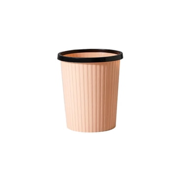Corbeille à Déchets Sans Couvercle à Anneau de Pression / Bac à Papier Moderne en ABS / Format Compact pour Bureau, Salle de Bain et Petits Espaces