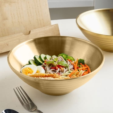 TopLLC Kitchen Gadgets, Kitchen Accessories Stainless Steel Bucket Bowl Ramen Bowl Japanese Cold Noodle Bowl Double Insulated Rice Bowl Loudspeaker Bowl Large Noodle Bowl Stainless steel bowl