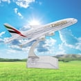 thumbnail image 4 of Modèle d'Avion en Alliage Métallique de 16 cm A380 EMIRATES AIRLINES, Modèle d'Aéronef, Jouet Avion N8O3, 4 of 8