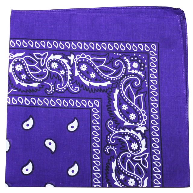 Qraftsy Extra Large Edition Kerchiefs Cotton - Paisley and Solid (Paisley