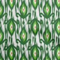 thumbnail image 1 of oneOone Velvet Green Fabric Ikat Dress Material Fabric Print Fabric By The Yard 58 Inch Wide, 1 of 4