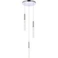 thumbnail image 3 of Elegant Lighting 5203D12C Ruelle 3 Plafonniers avec Lampe Suspendue, Chrome, 3 of 4