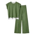 thumbnail image 1 of Blouses pour Femmes Femmes Mode Décontracté Sans Manches devant Court Dos Long Haut Sans Manches et Ensemble Pantalon, 1 of 1