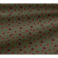 thumbnail image 5 of oneOone Viscose Jersey Olive Green Fabric Red Insect Craft Projects Decor Fabric Printed By The Yard 60 Inch Wide, 5 of 5