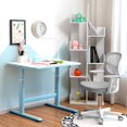 thumbnail image 2 of Costway Kids Desk Chair Study Computer Chair with Adjustable Height, Lumbar Support Grey, 2 of 9