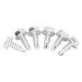 thumbnail image 1 of Vis de Forage, Fixations Vis Auto-Perçantes Acier au Carbone Haute Résistance Zinc Blanc pour Bois pour Tête de Rondelle Hexagonale en Métal, Tête de Rondelle Ronde, 1 of 8