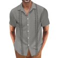 thumbnail image 1 of BOBOGOJP Chemise Boutonnée Homme Coupe Décontractée Mi-Lourde Manches Longues, Gris TTG, 1 of 5