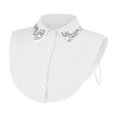 thumbnail image 2 of REZUOFI 2 Pcs Col Détachable à Carreaux Rouges en Strass - Faux Col de Chemise Scintillant de Noël pour Femmes, Accessoire de Blouse à Faux Col Ajustable pour Fêtes des Fêtes et Événements au Bureau, 2 of 9