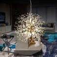 thumbnail image 3 of LED Lamp Ceiling Chandelier Living Room Bedroom Pendant Lights Golden, 3 of 6