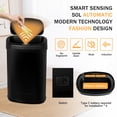 thumbnail image 4 of 13 Gallon Kitchen Trash Can Automatic Stainless-Steel Garbage Can with Touch-Free & Motion Sensor, Anti-Fingerprint Mute Designed Brushed Trash Bin , Black, 4 of 8