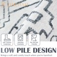 thumbnail image 4 of Rugking Area Rug for Hallway 2X5 Grey Modern Geometric Mat Contemporary Moroccan Soft Rug Indoor Door Mat Non Slip Carpet Kitchen Bedroom Dining Room, 4 of 6
