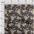 thumbnail image 2 of oneOone Coton Flex Brun Tissu Floral Rétro Tissu Imprimé par la Cour 40 Pouces de Large, 2 of 5