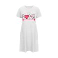 thumbnail image 5 of Amzcrzy Pyjamas pour Femmes Mode Imprimé Cœur Valentines Day Robe Décontractée Confortable à Manches Courtes Chemises de Nuit pour Femmes Valentines Day Cadeaux, 5 of 5