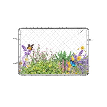 VEVOR Chain Link Fence Gate Fit 2.2-6 ft x 6 ft Yard Garden Gate Posts Not Included