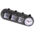 thumbnail image 3 of Calendar Alarm Clock Innovative Shape Decorative Jump Desktop Clock for Home Living Room Bedroom Office Black, 3 of 6
