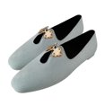 thumbnail image 4 of LSLJS Chaussures pour Femmes Talons Bas Bout Décontracté Couleur Unie Sandales Plates en Cuir Nubuck, 4 of 8
