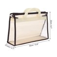 thumbnail image 2 of Unique Bargains Handbag Dust Bags, S Size PVC Dustproof Transparent Purse Protector, Beige, 2 of 5