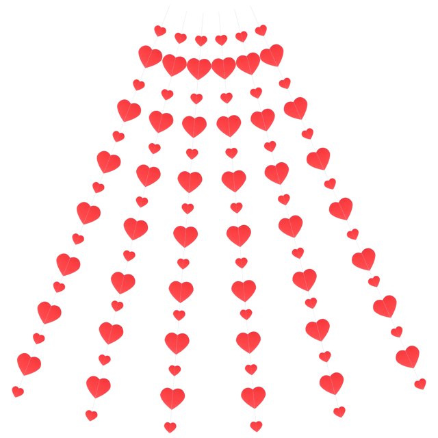 Guirlande de Cœurs, 6 Pcs Cœur Amoureux Rouge Guirlande de Cœurs Amoureux Guirlande de Cœurs Amoureux Rouge Élevez Votre Expérience
