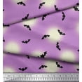 thumbnail image 3 of Soimoi Rayon Fabric Moon & Bat Halloween Fabric Prints by Yard 56 Inch Wide, 3 of 3