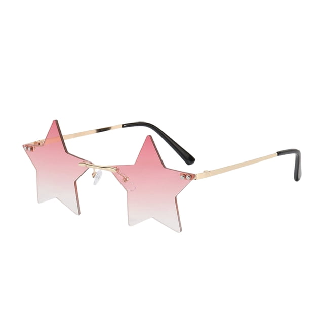 Lunettes de Soleil Sans Monture en Forme d'Étoile pour Activités Extérieures et Mode Urbaine à la Mode