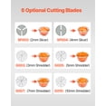 thumbnail image 4 of VEVOR Food Processor Vegetable Chopper w/ 6 Blades Food-Grade Stainless Steel Blender, 4 of 9