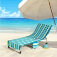 thumbnail image 1 of Mainstays Beach Chair Cover Cool Stripes 29" x 80", 1 of 7