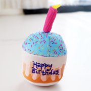 Qocolhg Dog Toys Plush Dog Squeaky Toys Dog Birthday Cake and Bone Stuffed Squeaky Toy Puppy Chew Toys Pets Teething Toys Birthday Box for Pets Puppies Dog