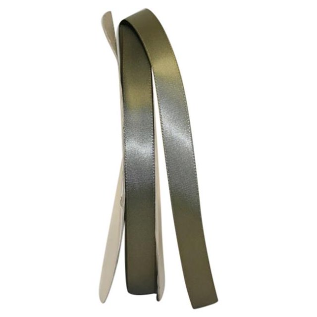 Reliant Ribbon 4950-931-03C 0.625 in. 100 Yards Double Face Satin Ribbon, Old Willow