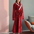 thumbnail image 1 of Gift TIMIFIS Mens Womens Robe Soft Plush Fleece Hooded Bathrobe, Full Length Long Warm Lounge Robe Spa Bath Robe with Hood pring/Summer, 1 of 6