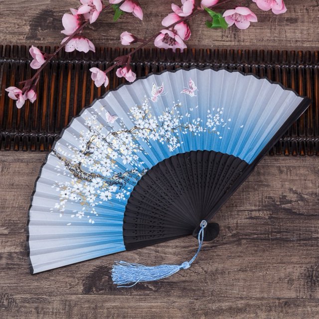 Cherry Blossom Fans Asian Wedding Favor Party Reception Delicate Folding