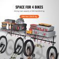thumbnail image 3 of KFFKFF Support de Rangement pour Bicyclette, Porte-Vélos Quadruples, Crochet de Rangement pour Vélo Fixé au Mur avec Doubles Rebords, Outil d'Aménagement pour Résidence et Garage, Support Modifiable, Peut Accueillir jusqu'à 500 Lb, 63 Pouces, 3 of 9