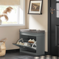 thumbnail image 1 of SoBuy FSR82-K-HG, Hallway Shoe Bench Shoe Rack Shoe Cabinet With Flip-Drawer And Seat Cushion, 1 of 4