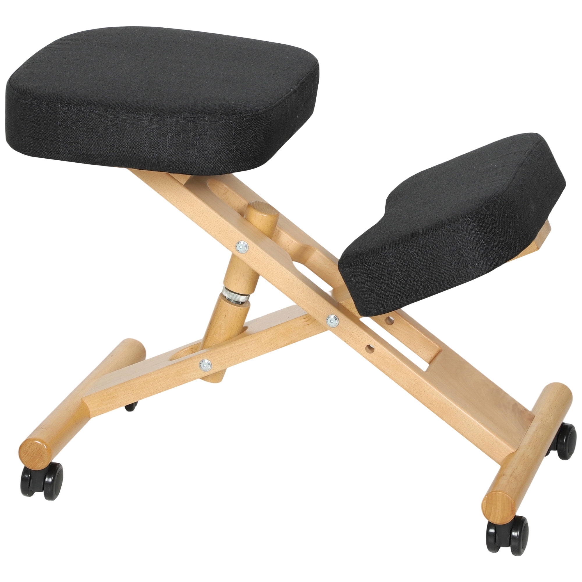 HOMCOM Ergonomic Kneeling Chair, Posture Desk Chair for Home Office, Black
